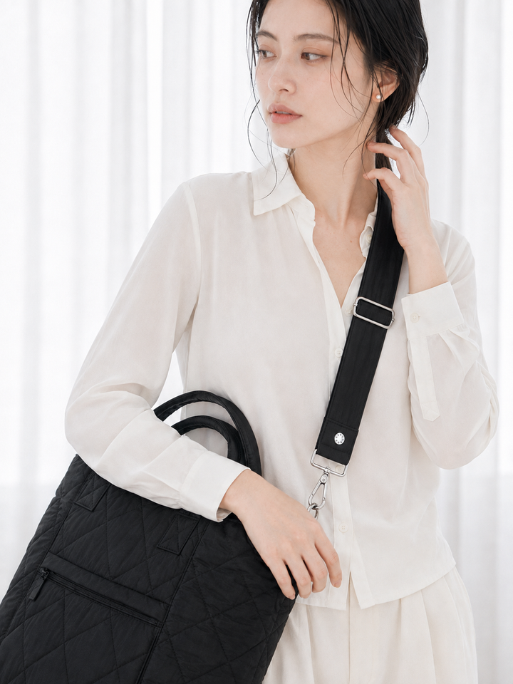 AMELIE 3-Way Quilted Diaper Bag Tote