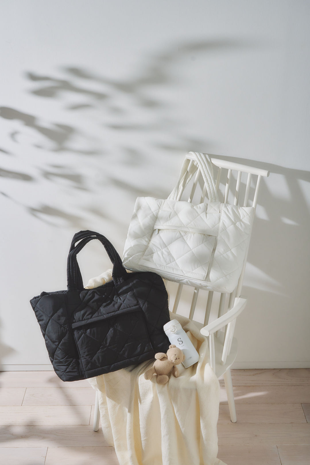 AMELIE 3-Way Quilted Diaper Bag Tote