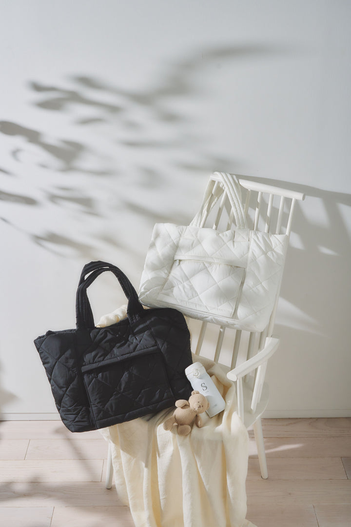 AMELIE 3-Way Quilted Diaper Bag Tote